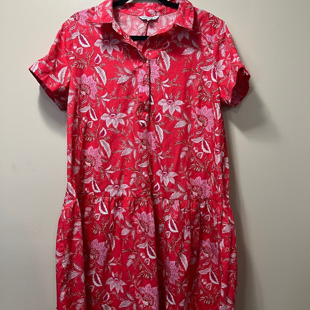 Floral Red Mini Dress